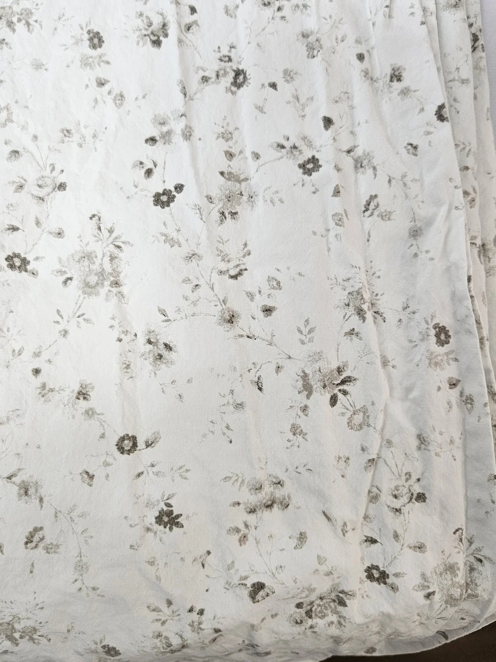 Ralph Lauren Dylan Petite Floral Flat Sheet Taupe Brown Sepia All Cotton